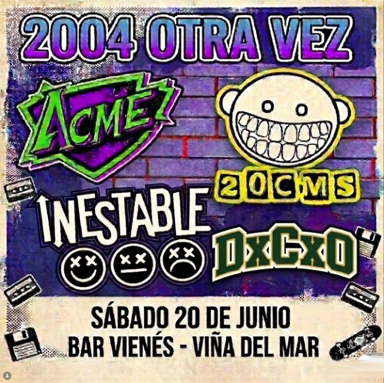 Inestable anuncia conciertos en Santiago y Viña del Mar